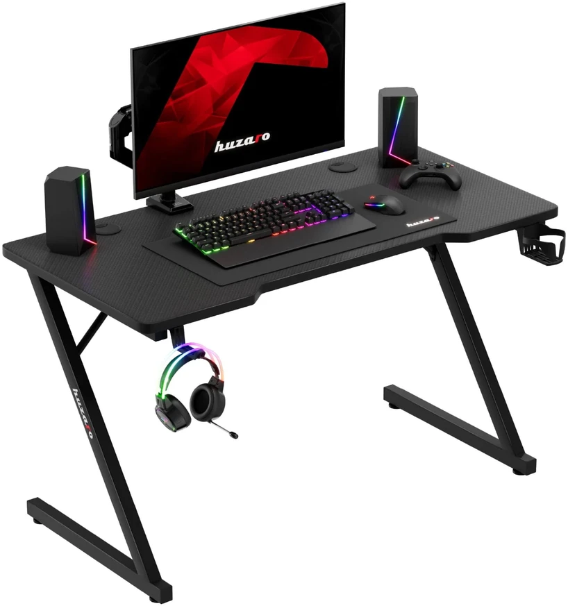 Žaidimų stalas Huzaro Hero 2.5, Juodos spalvos