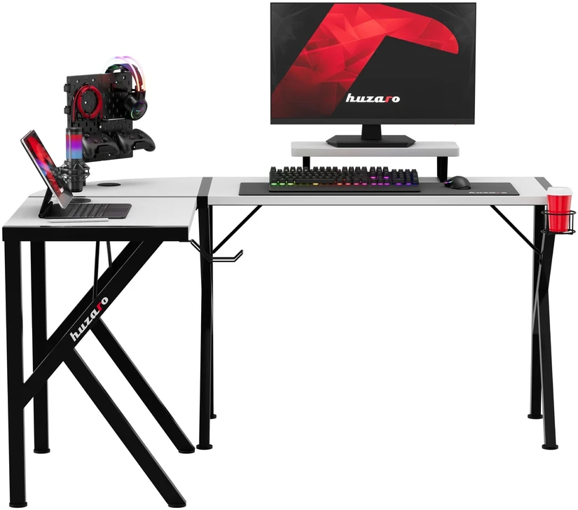 Kampinis žaidimų stalas Huzaro Hero 6.3, Baltos spalvos