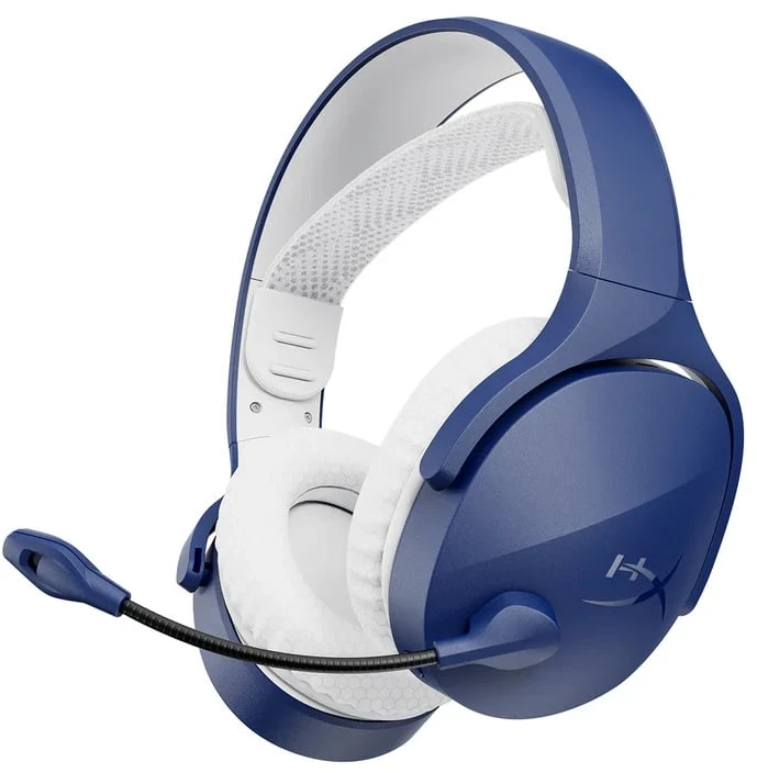 Hewlett Packard (HP) „HyperX Cloud Jet Dual“ belaidės žaidimų ausinės, mėlynos