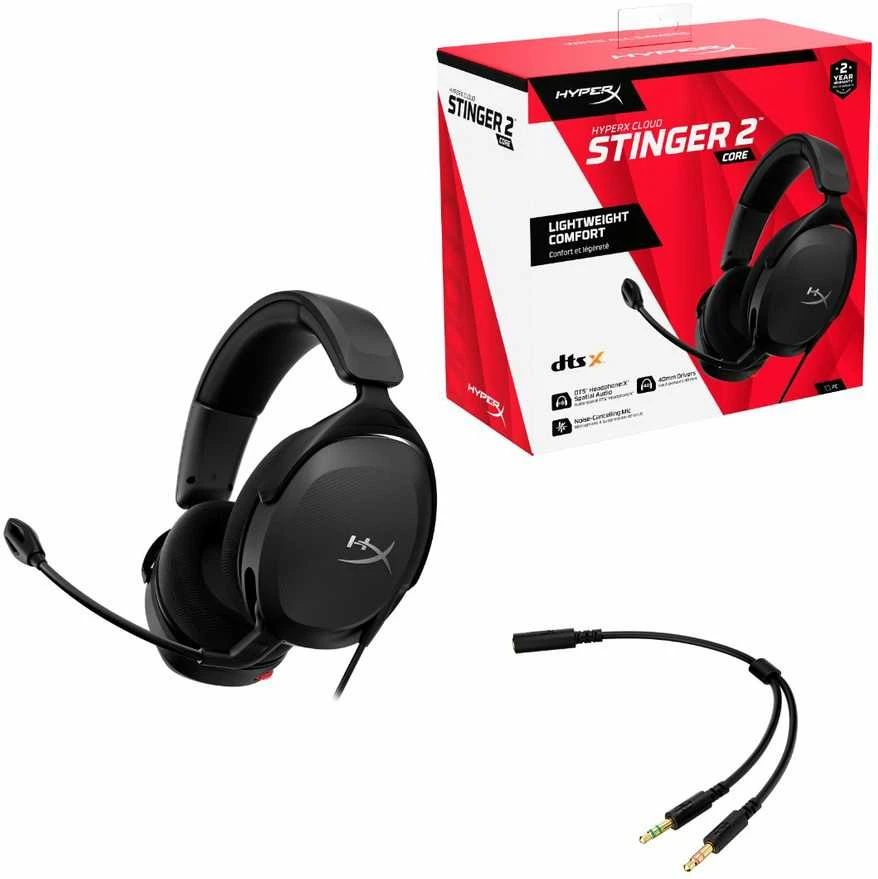 Žaidimų ausinės HyperX Cloud Stinger 2 Core, Juodos