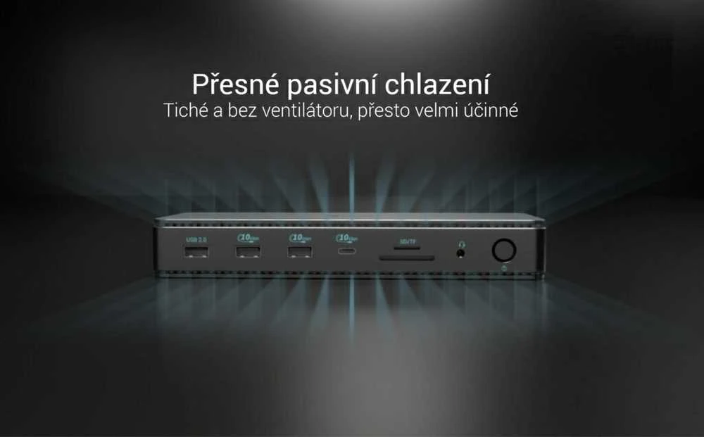 I-TEC Thunderbolt 4 2x Ekranas Dock Generation 3 7x USB + jo 1x TB4 2.5GLAN PD 92W 1m TB4 Kabelis SD/TF kortelių skaitytuvas 3,5 mm garso