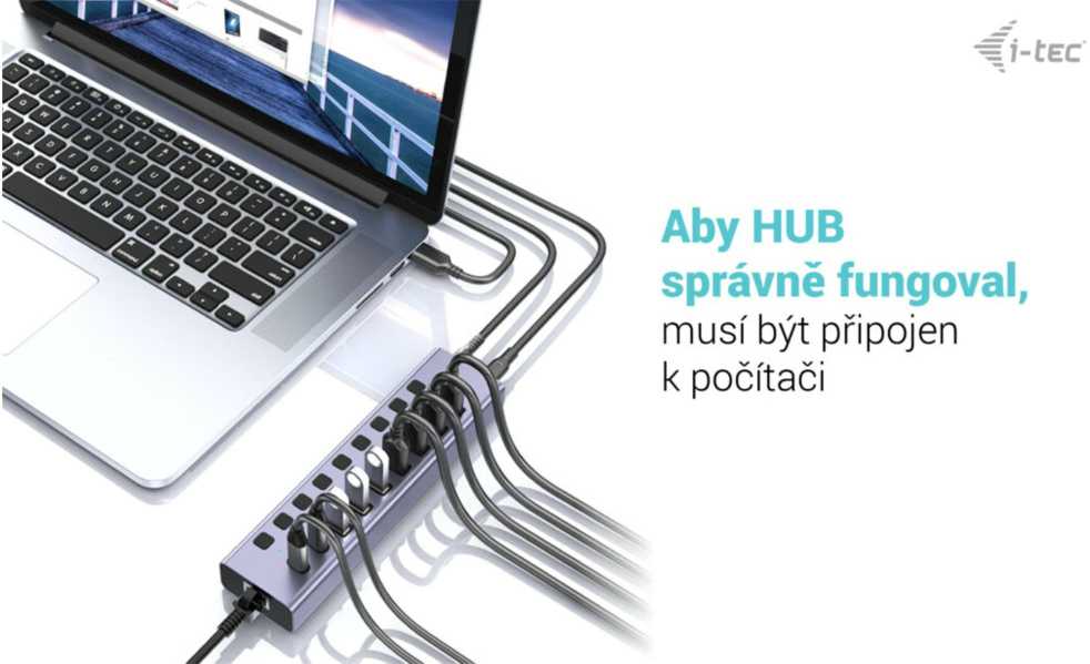 I-tec USB 3.0 / USB-C įkrovimo HUB 9 prievadų LAN + galia 60 W