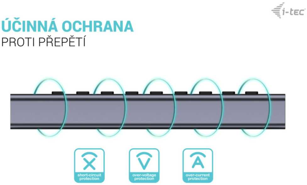 I-tec USB 3.0 / USB-C įkrovimo HUB 9 prievadų LAN + galia 60 W