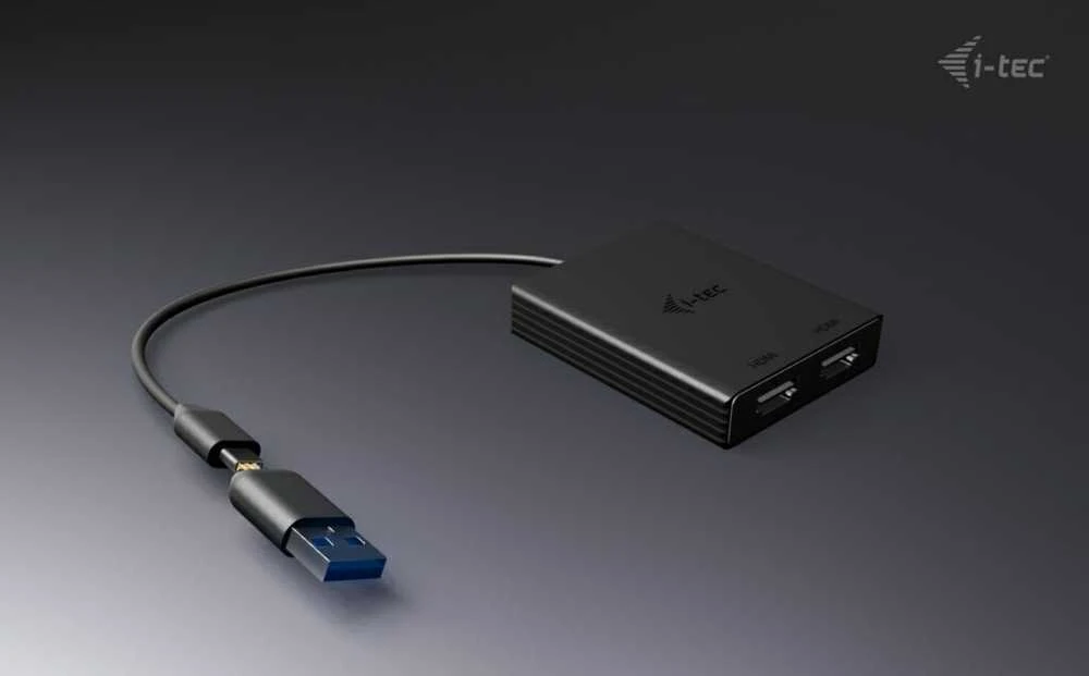 I-tec vaizdo adapteris su HDMI jungtimis ir USB-A/C laidu