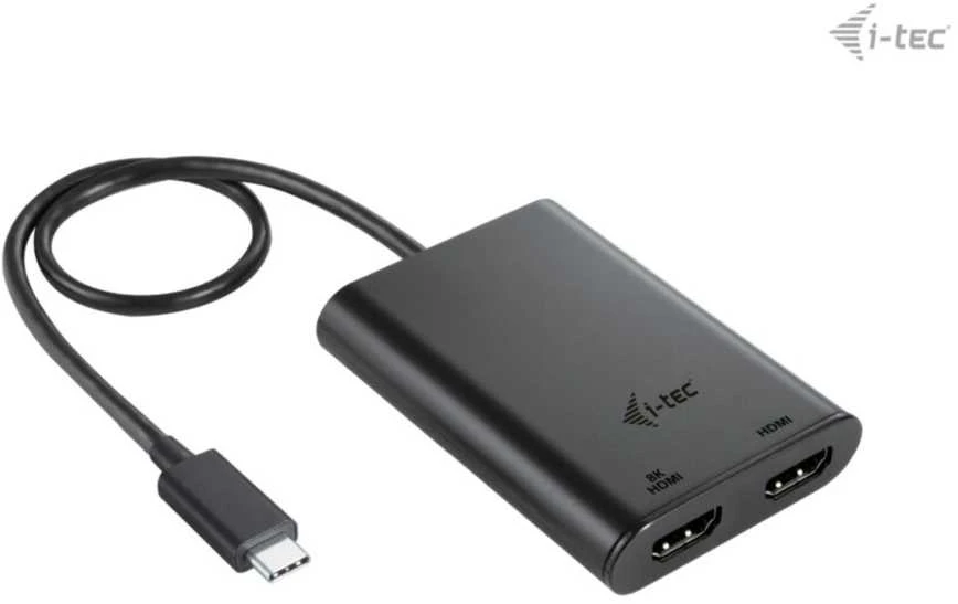 I-tec USB-C Dual 4K/60Hz (vienas 8K/30Hz) HDMI vaizdo adapteris