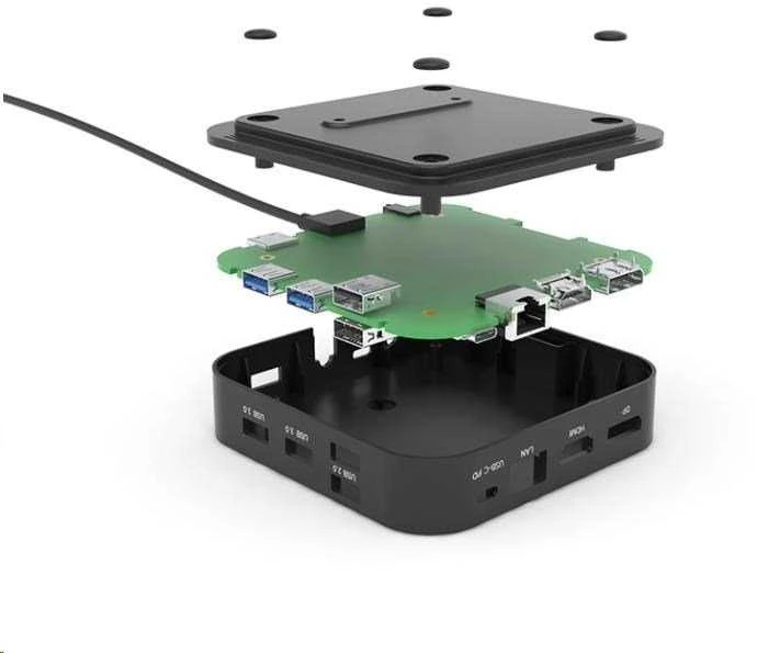 I-TEC USB-C Dual Ekranas MST DS 1x DP 1x HDMI 1xGLAN 3xUSB 3.0 2xUSB 2.0 1xUSB-C-Datei 1xGarso / mikrofono lizdas 1x100W USB-C PD + įkroviklis 112W