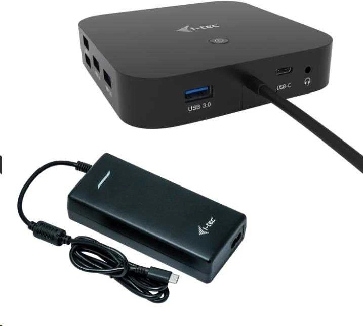 I-TEC USB-C Dual Ekranas MST DS 1x DP 1x HDMI 1xGLAN 3xUSB 3.0 2xUSB 2.0 1xUSB-C-Datei 1xGarso / mikrofono lizdas 1x100W USB-C PD + įkroviklis 112W