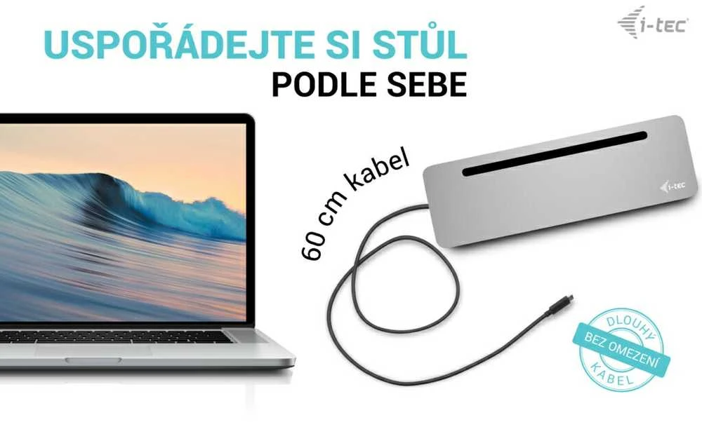 I-TEC USB-C metalinis ergonomiškas 4K 3x Ekrano prijungimo stotelė su PD 100 W