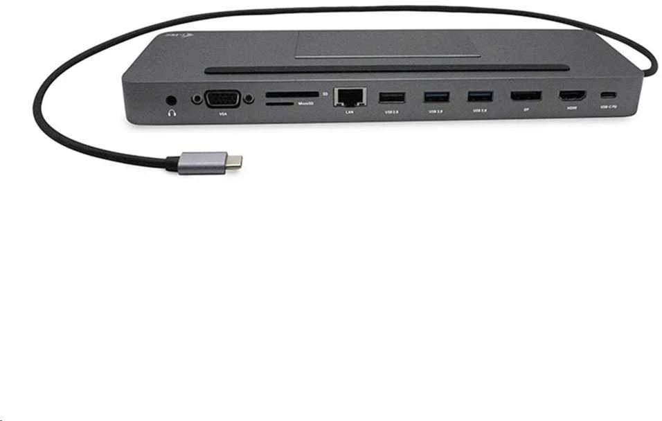 I-tec Metal C31FLATDOCKPDPRO knyginių kompiuterių dokas / jungčių replikatorius Vielinis USB 3.2 Gen 1 (3.1 Gen 1) Type-C Pilka