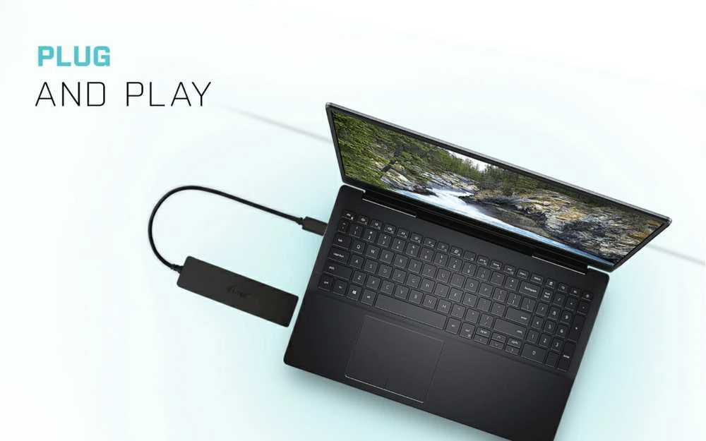 I-TEC USB-C metalinis stebulės 2xUSB 3.0 2xUSB-C 5Gbps be maitinimo adapterio, idealiai tinka nešiojamajam kompiuteriui Ultrabook Planšetė PC