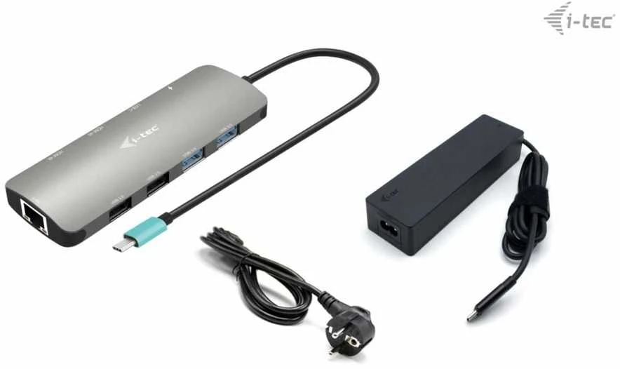 I-TEC dokas su maitinimo adapteriu ir laidais