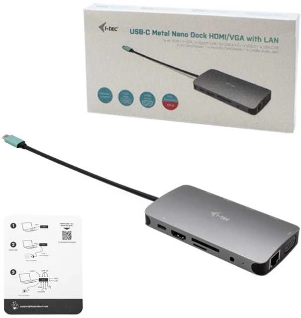 I-TEC USB 3.0 metalinis HUB 1x USB 3.0 + 3x USB 2.0
