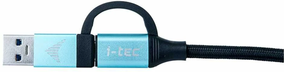 I-TEC USB-C į USB-C laidas su integruotu USB 3.0 adapteriu 100 cm