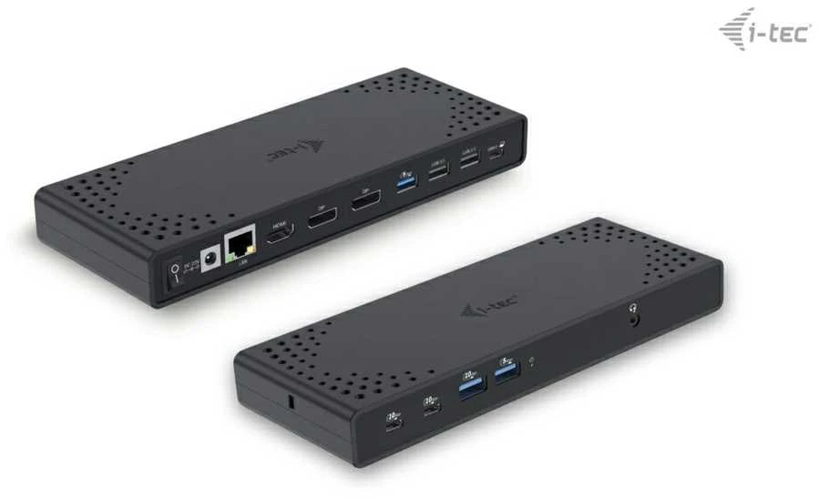 I-tec USB-C triguba Ekrano prijungimo stotis Gen 2 + maitinimo tiekimas 100 W