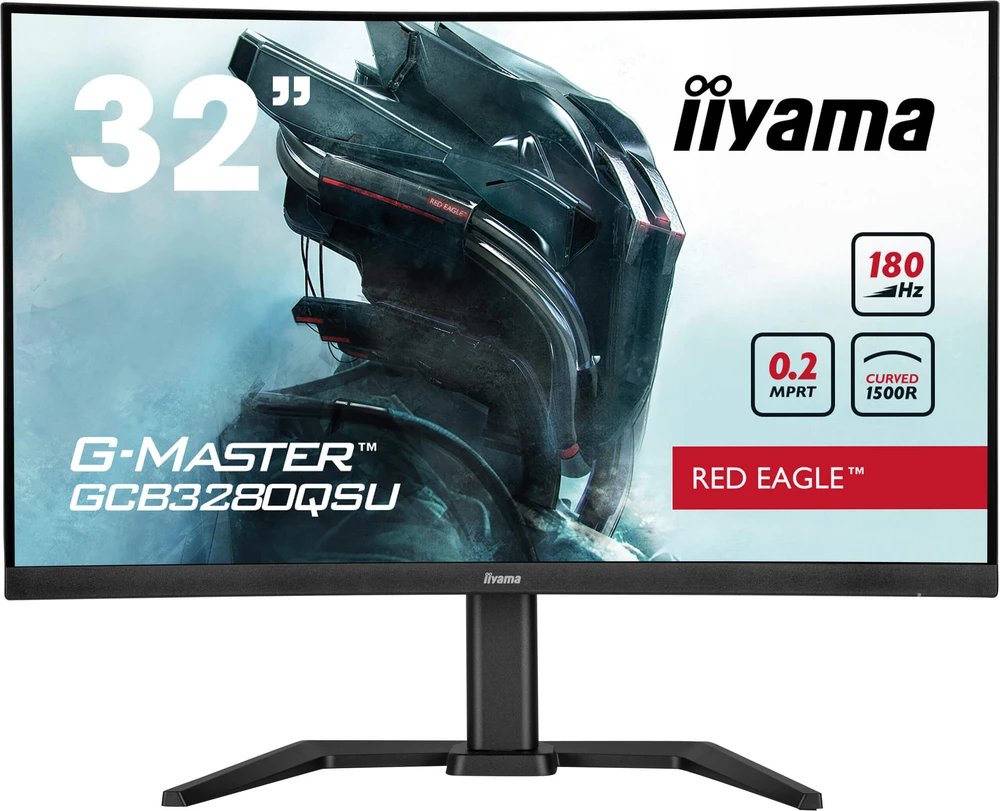 Monitorius iiyama G-Master GCB3280QSU-B2 Raudona Eagle - 180Hz | QHD | 31.5'' | VA | 0.2ms