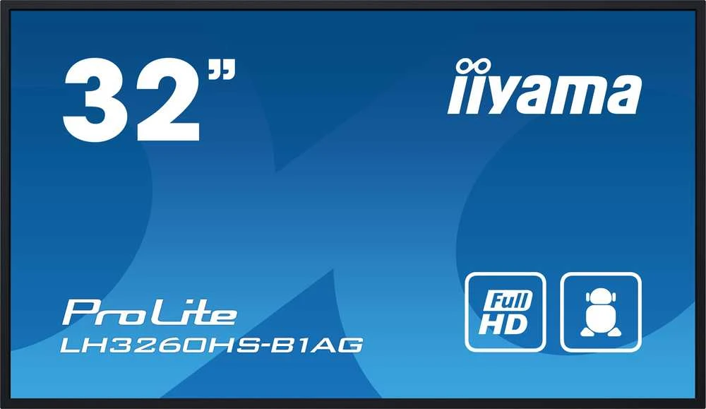 Monitorius IIYAMA LH3260HS-B1AG 32 colių 1920x1080 FHD VA skydelis Haze 25perc 500cd/m kraštovaizdžio ir portreto sieninis laikiklis įtrauktas