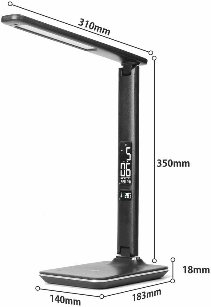 IMMAX Kingfisher Qi juodas table lamp