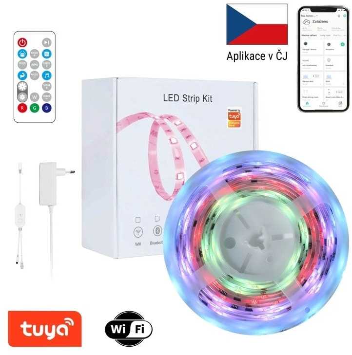 IMMAX NEO LITE SMART LED juosta / 18 W / Wi-Fi / IP65 / RGB / reguliuojamo ryškumo / Beacon / DO / 5 m / TUYA