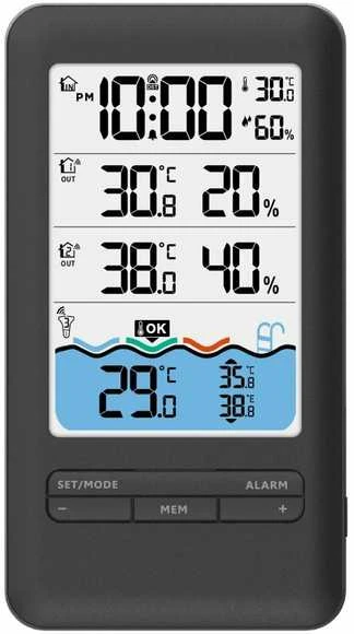 „Immax NEO LITE“ išmanusis baseino temperatūros jutiklis + 2 vidaus temperatūros ir drėgmės jutikliai