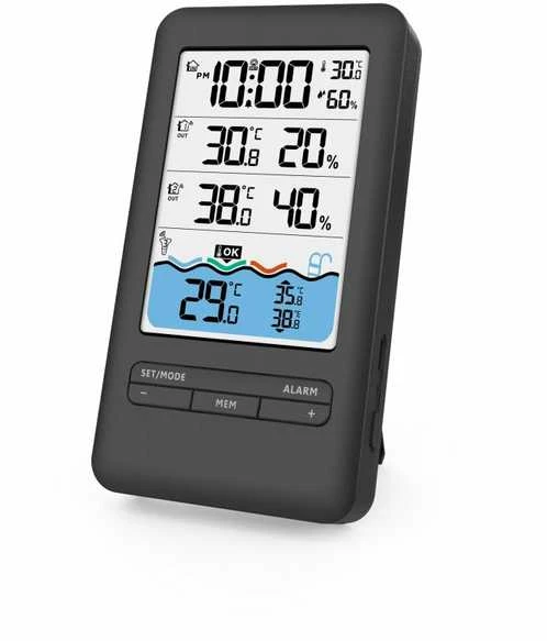 „Immax NEO LITE“ išmanusis baseino temperatūros jutiklis + 2 vidaus temperatūros ir drėgmės jutikliai