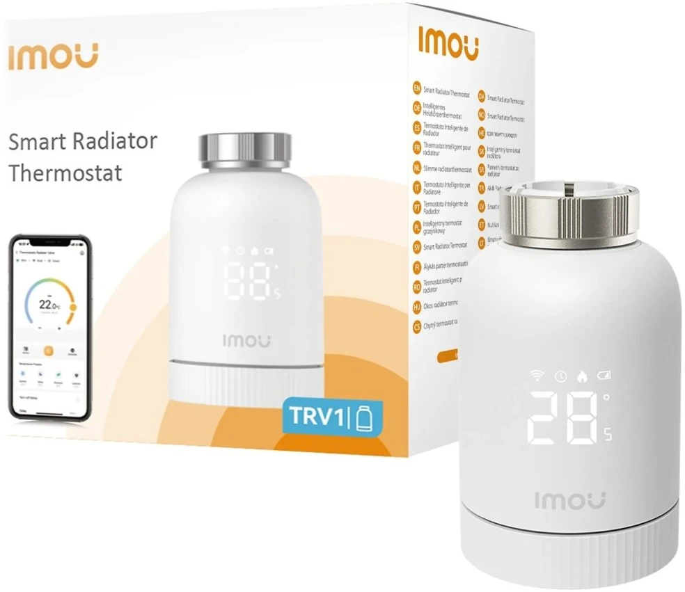 ZigBee termostatinė galvutė IMOU IOT-TRV1-EU + 6 adapteriai