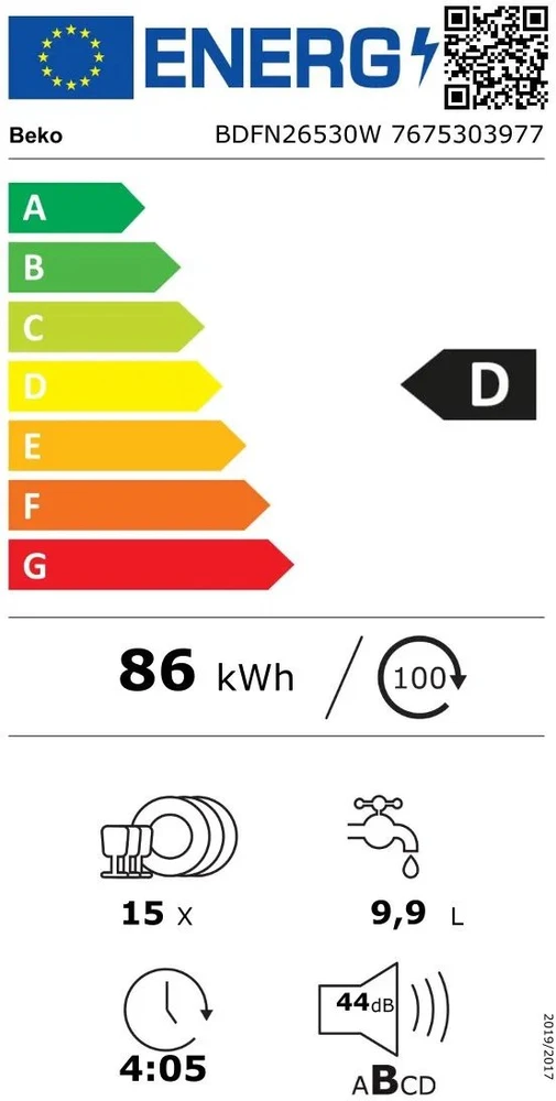 Indaplovė BEKO BDFN26530W