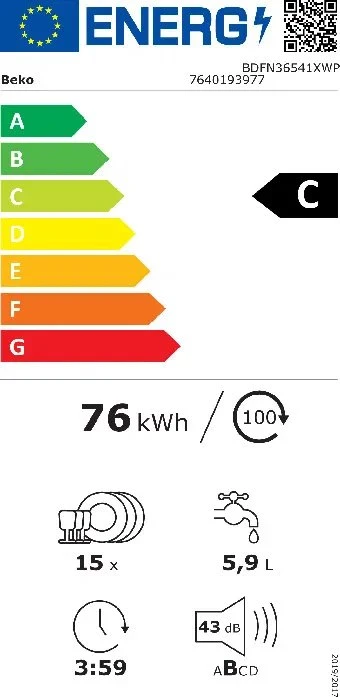 Indaplovė Beko BDFN36541XWP