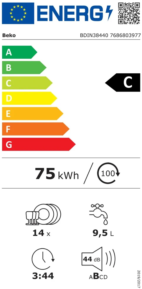 Indaplovė Beko BDIN38440
