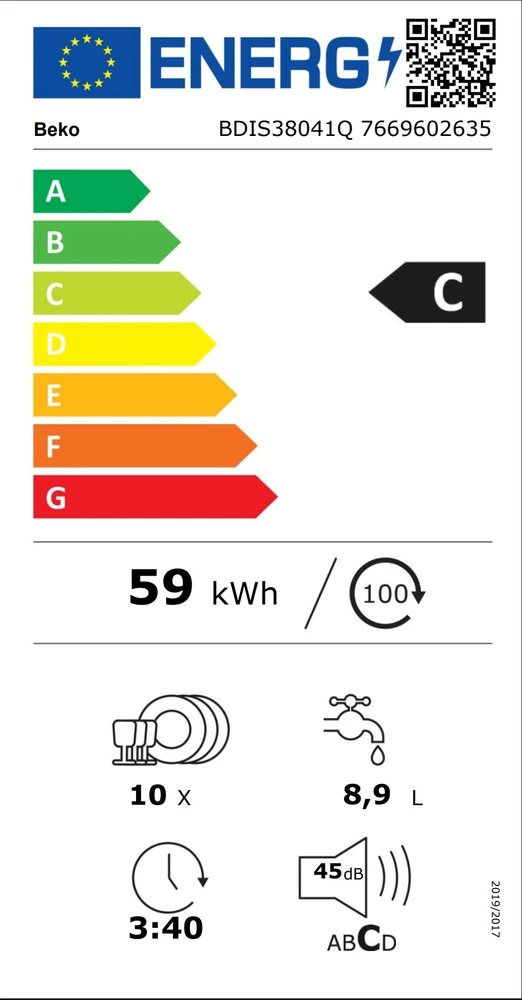 Indaplovė Beko BDIS38041Q