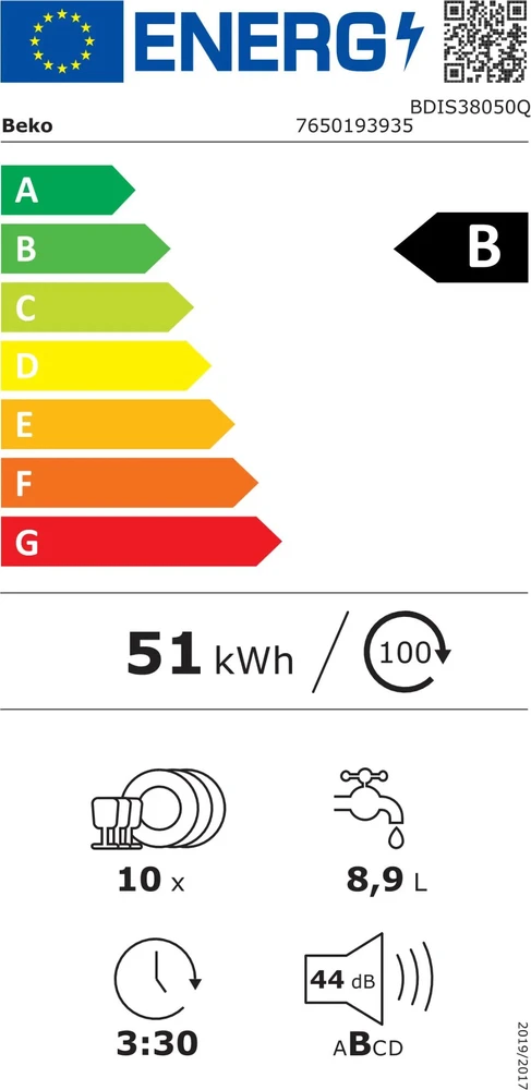 Indaplovė Beko BDIS38050Q