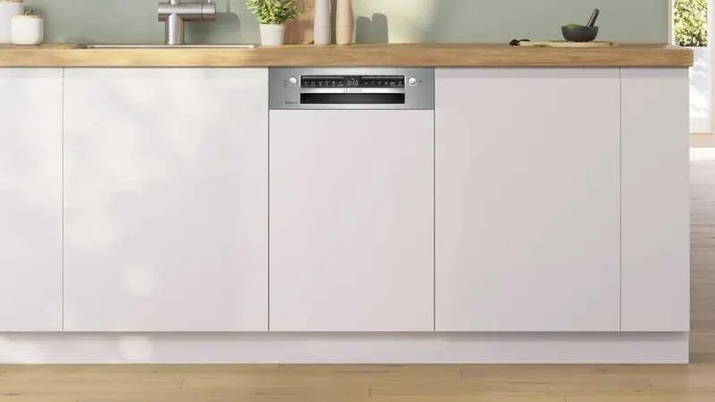 Pusiau Įmontuota Indaplovė - Bosch 10 Vietų, Pilka