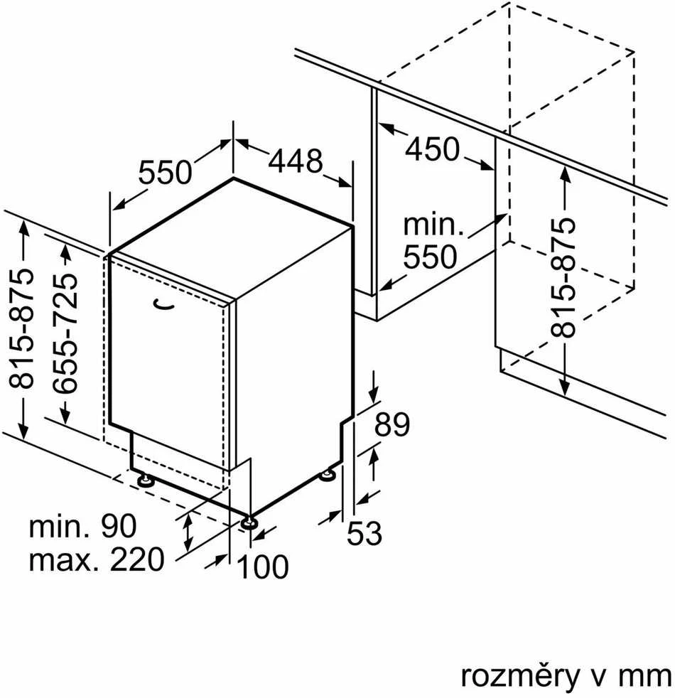 Įmontuojama Indaplovė - Bosch SPV4HKX10E