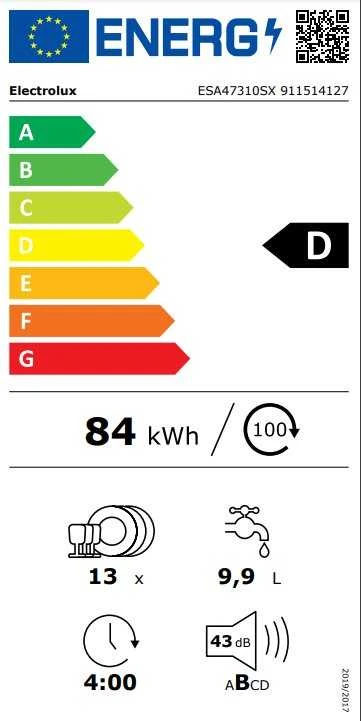 Indaplovė Electrolux ESA47310SX