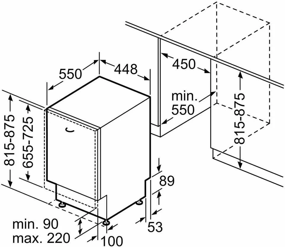 Indaplovė - Siemens iQ500, Visiškai Įmontuota, 10 Vietų, A++