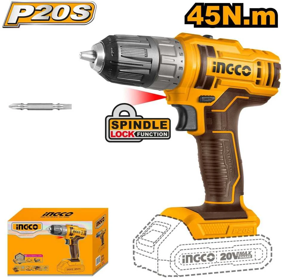 Ingco 20V suktuvas su suklio fiksavimo funkcija