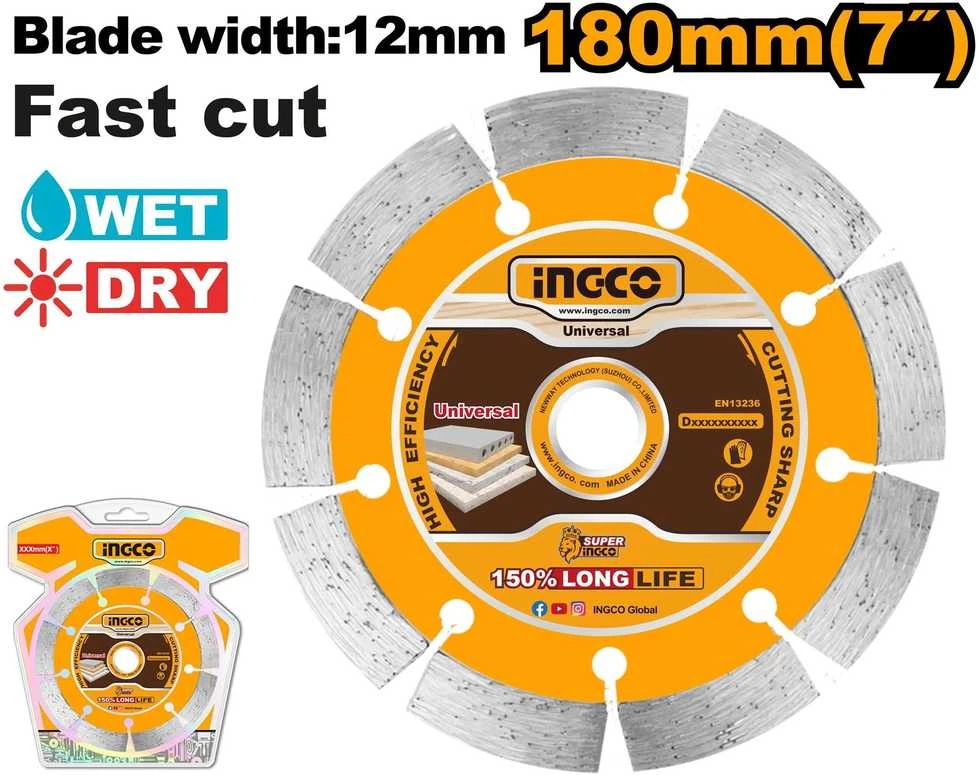 Ingco deimantinis diskas 180 x 12 mm