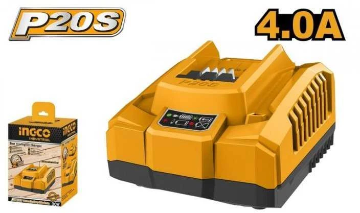 Ingco FCLI20411E 20V įkroviklis su indikatorių skydeliu