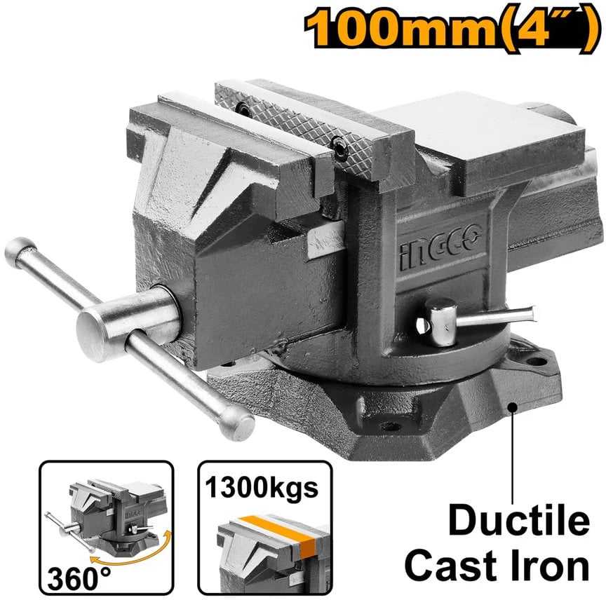 Ingco HBV084 spaustukas su priekalu, 100 mm