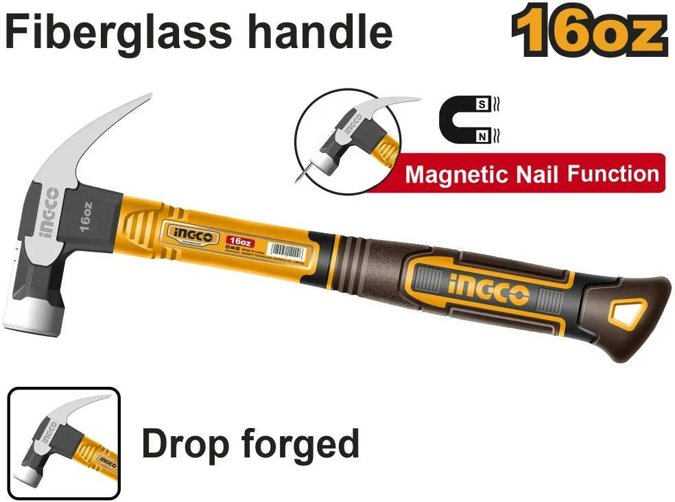 Ingco HCH81016 dailidės plaktukas, 450 g, stiklo pluoštas