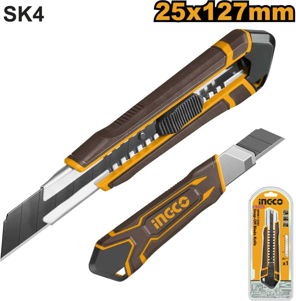 Ingco HKNS112505 Knife 25mm ZINK with button