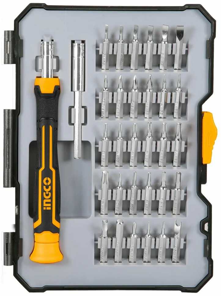 Tiksliųjų atsuktuvų rinkinys INGCO HKSDB0348, 32 vnt