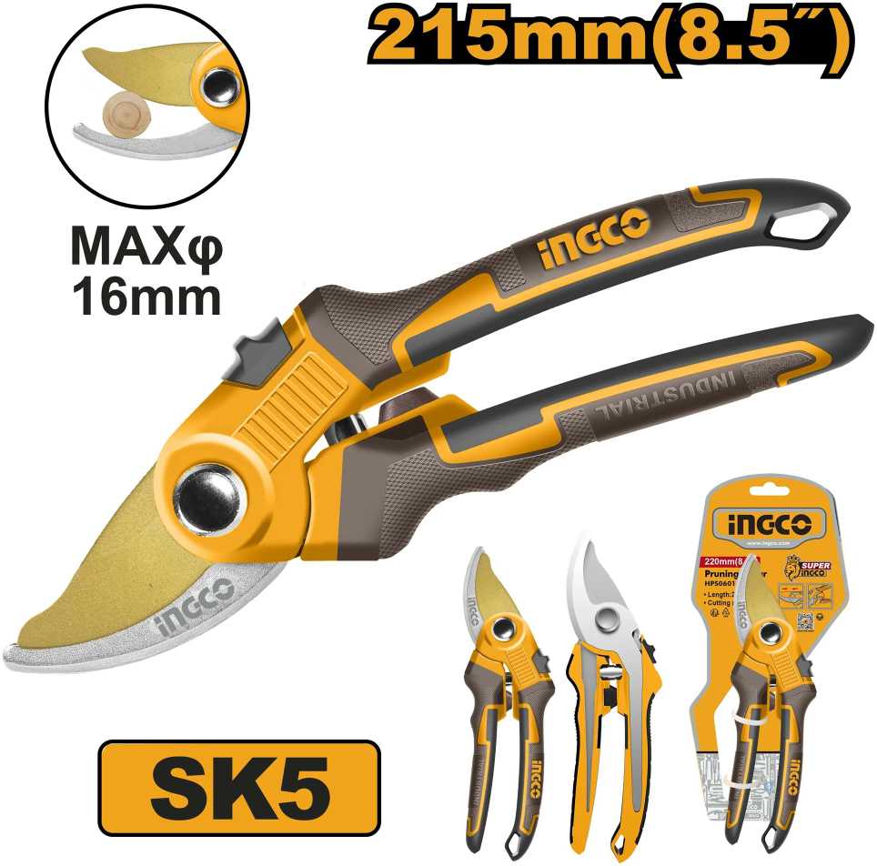 Ingco HPS0601 Garden shears 220mm ergonomic