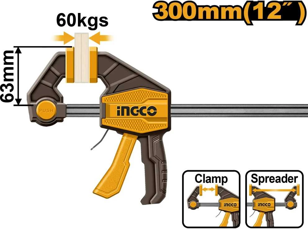 Ingco HQBC01602 Quick release clamp 63x300mm