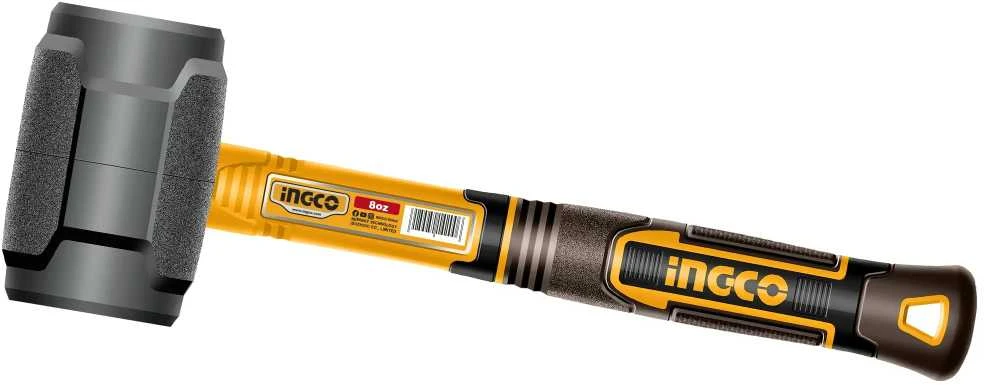 Ingco HRUH8808 Hammer 220g rubber juodas fibreglass