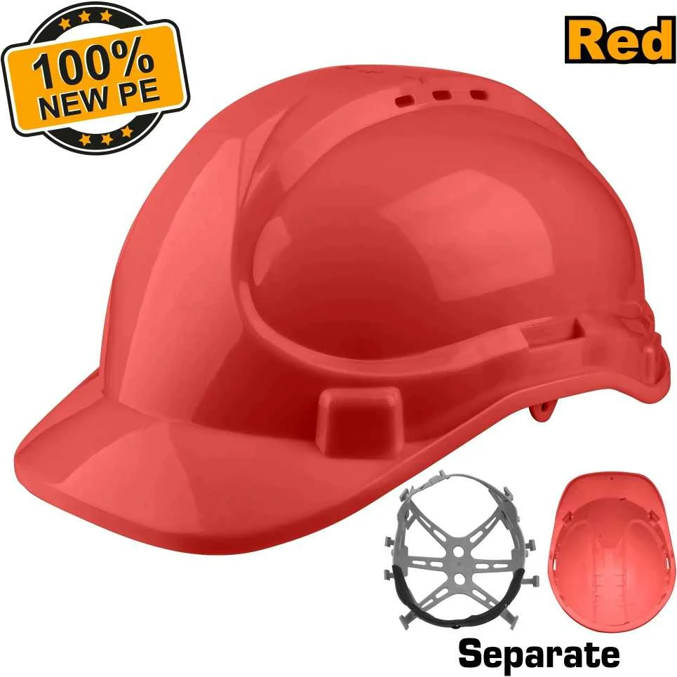 Raudonas Ingco HSH210 šalmas su vidine tvirtinimo sistema