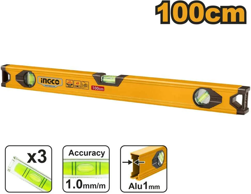 Ingco HSL18100 Level 1000 mm ALU 3 spirit level