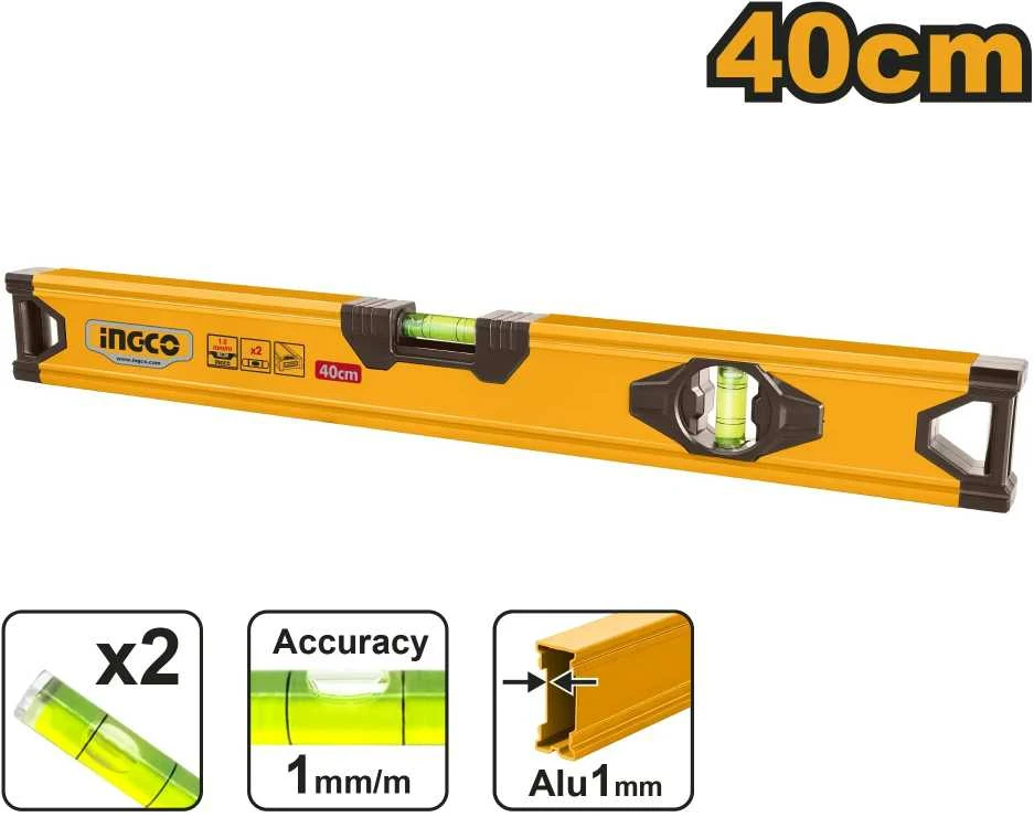 Ingco HSL58040 Level 400mm ALU 2 spirit level