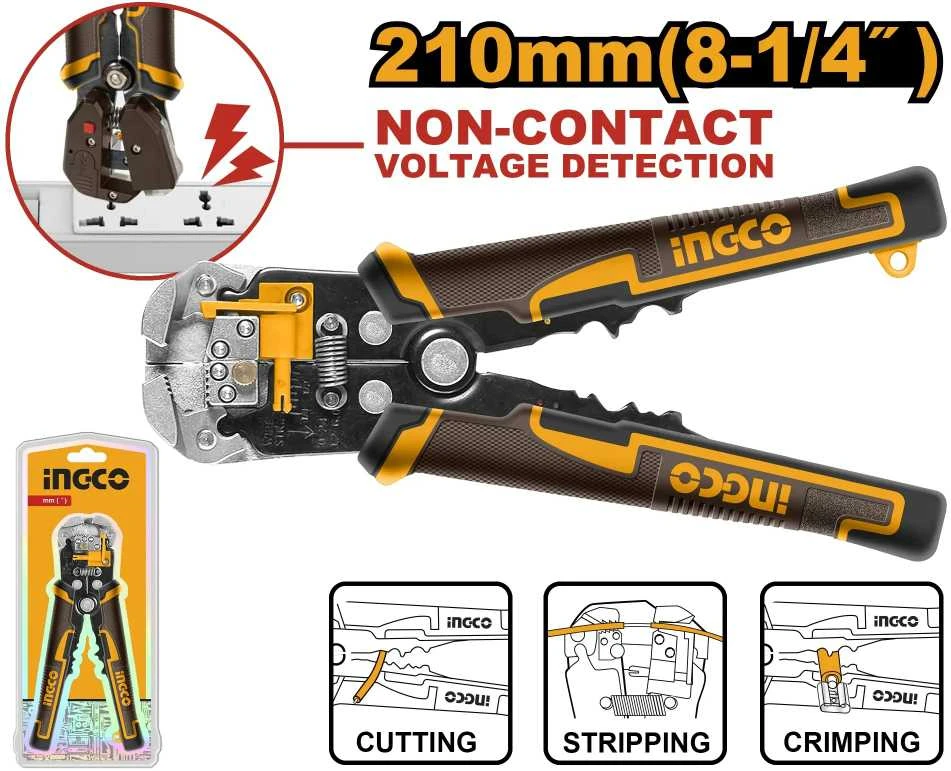 Ingco HWSP102429 replės izoliacijos nuėmimui 210 mm su įtampos indikatoriumi