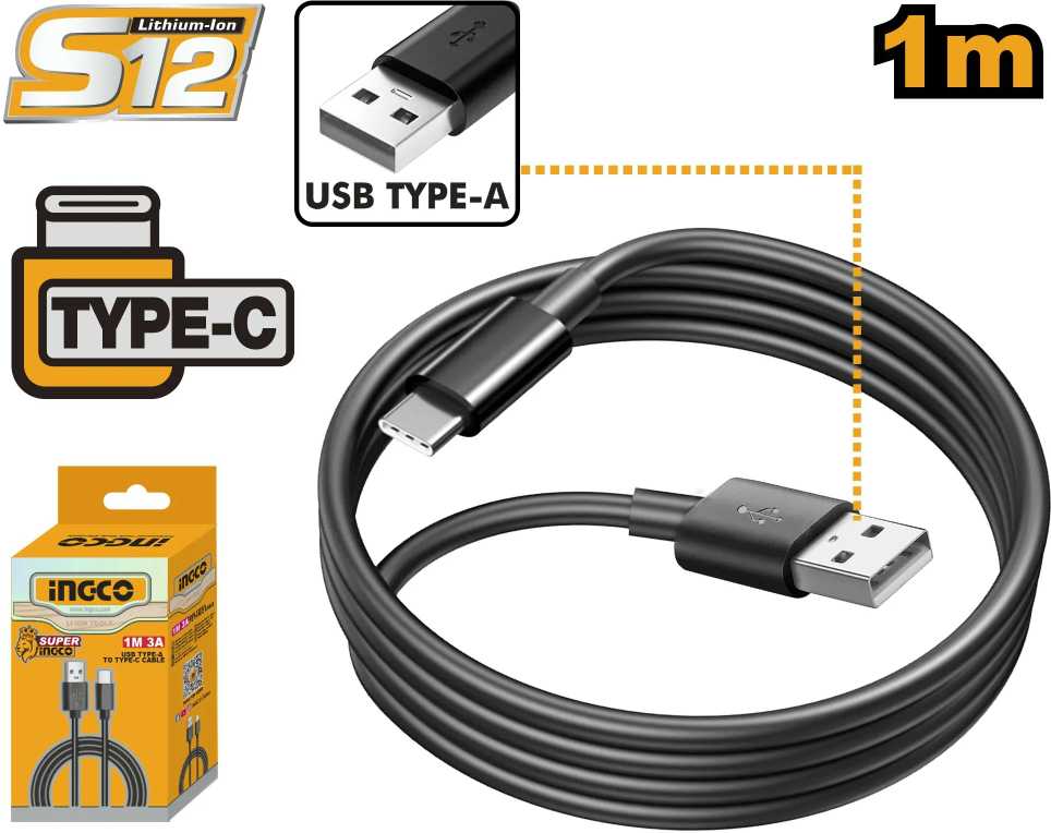 Ingco IUCC01 USB A-C cable, 1m