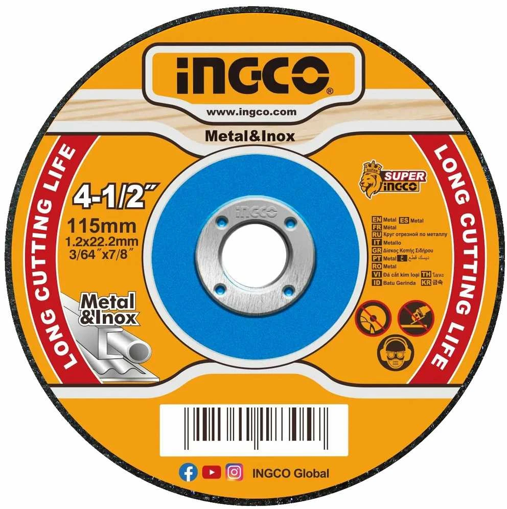 Ingco MCD121155 metalo pjovimo diskas, 115 x 1,2 x 22,2 mm, 10 vnt. rinkinys